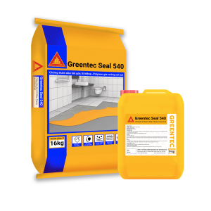 GREENTEC SEAL 540 HỢP CHẤT CHỐNG THẤM ĐÀN HỒI GỐC XI MĂNG - POLYMER CẢI TIẾN 25kg , Chống thấm nhà vệ sinh, sàn mái...